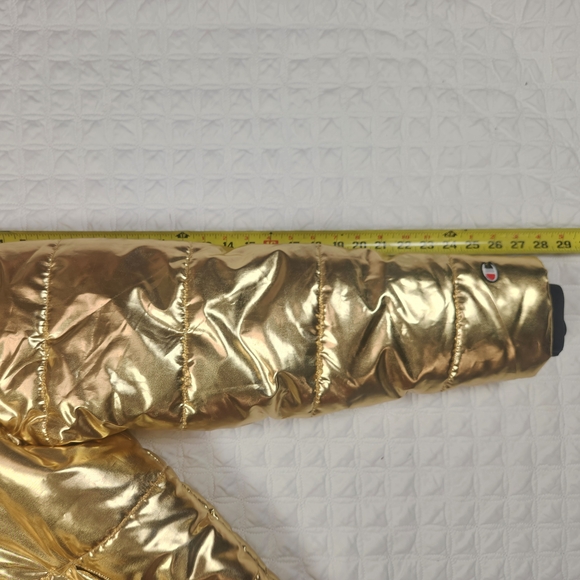 Champion x NASA Gold Metallic Hooded Puffer Jacket - Men's Size Large L - Picture 8 of 11